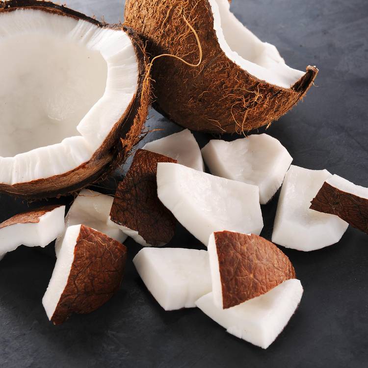 Les Cubes de noix de coco prêts à déguster