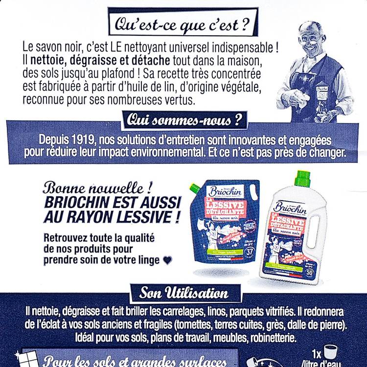 Le Savon noir liquide multi-usages sol "Briochin" - 2